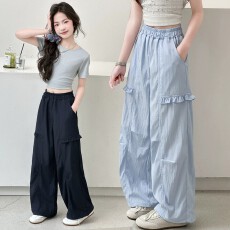 批发超火女童裤子儿童轻薄夏裤女大童防蚊裤2026夏装速干工装裤初中生