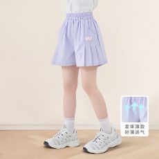 女童短裤夏季外穿速干运动裤2026新款儿童薄款冰丝百褶裙裤