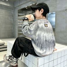 批发男童卫衣秋冬款2026新款秋装儿童帅气时髦上衣中大童男孩炸街痞帅