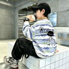 批发儿童男童卫衣秋冬款2026新款秋装帅气时髦上衣中大童男孩炸街痞帅
