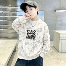 批发男童春秋款卫衣加绒2026新款中大小童圆领打底衫儿童秋冬装上衣