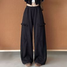 批发<b class='q'>女</b>童时髦<b class='q'>2026</b>初秋季花边阔腿裤<b class='q'>百</b>搭韩系休闲长裤儿童个性休闲卫裤