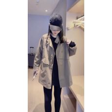 批发立领休闲风极简风中长款风衣2025<b class='q'>秋</b>冬新款流行时尚爆款穿搭外套潮