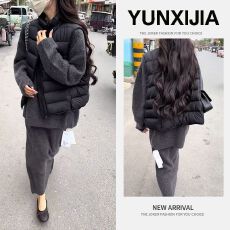 批发今年流行穿搭一整套女<b class='q'>新款</b>2025秋冬保暖百搭毛衣马甲<b class='q'>半身裙</b>三件套