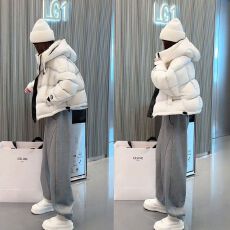 批发流行穿搭一整套2025新款厚款保暖棉服外套百搭休闲束脚裤两件套潮