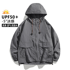 批发新款夏季防晒衣<b class='q'>男</b>女冰丝情侣款防紫外线轻薄透气运动户外皮肤衣服