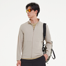 批发跨境<b class='q'>男</b>夏季情侣款防紫外线冰丝防晒服轻量化弹力立领皮肤衣骑行服