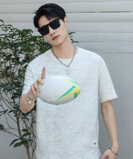 개체 높은 품질 티셔츠 남자 여름 새로운 청소년 잘 생긴 트렌드 라운드 넥 반팔 순면 루즈핏 맨위 티셔츠