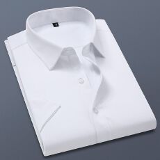 批发夏季新款<b class='q'>衬衫</b>修身商务正装白色上衣寸衫<b class='q'>男士</b>通勤上班职业<b class='q'>短袖</b><b class='q'>衬衣</b>