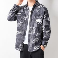 批发痞帅长袖衬衫潮牌男士多口袋2026新款工装衬衣春秋冬港风潮流外套