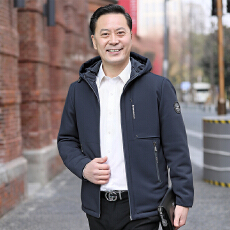批发冬季棉服男士跨境爸爸装休闲宽松加厚保暖<b class='q'>中老年</b>连帽可拆卸棉外套