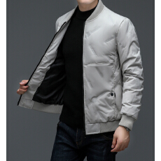 批发跨境立领<b class='q'>男</b>士<b class='q'>羽绒服</b>时尚美式棒球领羽绒夹克冬季防风保暖50绒外套