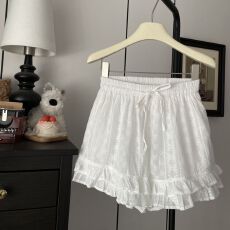 批发法式<b class='q'>蕾丝</b>花边阔腿裤女春夏季宽松休闲洋气百搭打底a字短裤热裤子