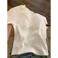 批发蝴蝶结短袖T恤女