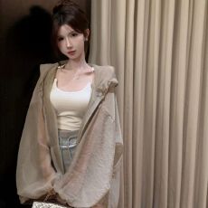 批发2026年夏季冰丝轻薄外套宽松防晒衫长袖连帽上衣潮