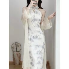 批发中国风<b class='q'>旗袍</b>2026<b class='q'>新款</b>改良国风夏季年轻款绝美新中式挂脖少女连衣裙