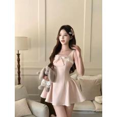 批发浅粉色甜美公主花边<b class='q'>连衣裙</b> 少女收腰<b class='q'>蓬蓬</b>裙可爱裙子 shebyshj越南