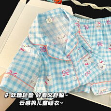 批发儿童可爱甜美睡衣<b class='q'>夏</b>季少女短袖女童大童家居服<b class='q'>亲子装</b>套装
