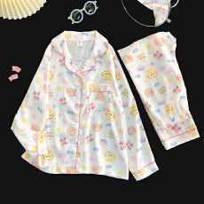批发女童睡衣春秋季儿童睡衣女孩长袖大童亲子装家居服套装