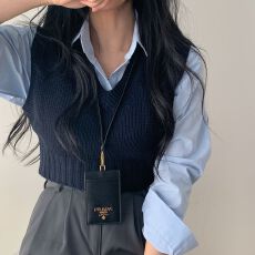 批发叠穿JK毛衣马甲背心学院风V领套头<b class='q'>短</b>款无袖纯色加厚针织衫外穿女