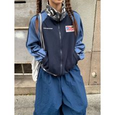 批发美式复古星星立领运动<b class='q'>开衫</b><b class='q'>卫衣</b>外套女秋冬季拼接撞色短款上衣