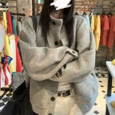 批发原版美式复古立领<b class='q'>夹克</b>外套女学生秋季<b class='q'>新款</b>设计感百搭休闲棒球服