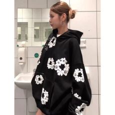 批发加绒/薄款#刺绣+满印发泡#好质量原版做工压线纯棉华棉