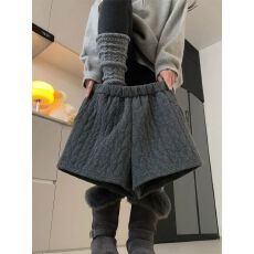 批发<b class='q'>灰色</b>针织短裤女外穿冬季韩系高腰显瘦a字小个子加厚麻花打底靴裤