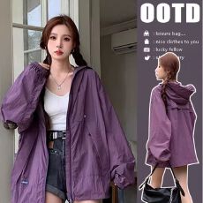 批发冰丝防晒衣服少女夏装2026新款初中高中学生休闲防紫外线开衫外套