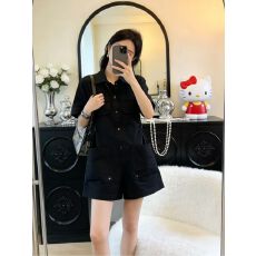 批发2026夏季韩版新款时尚宽松休闲连体裤女欧货潮气质减龄短袖工装裤