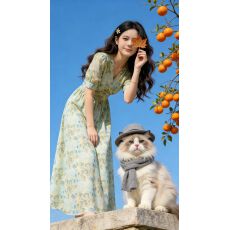 批发法式碎花气质连衣裙女装2026新款夏装收腰显瘦中长款短袖<b class='q'>V领</b>裙子