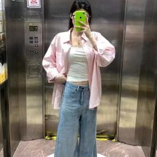 批发100%纯棉单衣袋长袖2026春夏新款男女纯色衬衫设计感宽松<b class='q'>开衫</b>外套