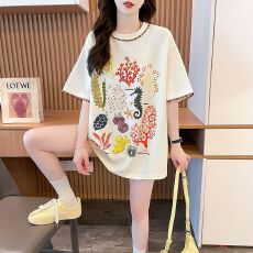 批发21支超爽棉220克 | 后包领 | 夏韩版<b class='q'>中长款</b>短袖<b class='q'>T</b><b class='q'>恤</b>