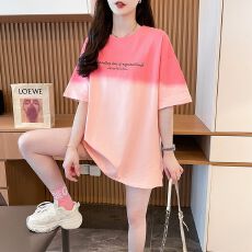 批发21支超爽棉220克 | 后包领 | <b class='q'>中长款</b>卡渐变短袖<b class='q'>T</b><b class='q'>恤</b>