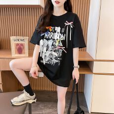 批发21支超爽棉220克 | 后包领 | <b class='q'>中长款</b>蝴蝶结短袖<b class='q'>T</b><b class='q'>恤</b>