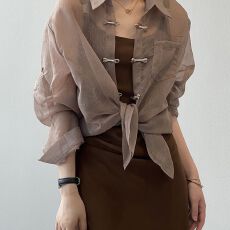 批发新中式盘扣国风<b class='q'>衬衫</b>女装2026新款夏季吊带连衣裙外搭开衫薄款防晒
