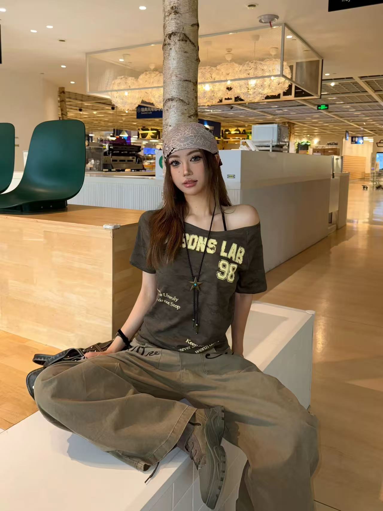 40 순면 92 면 8 암모니아 Lun 맨위 아메리칸 레트로 카모플라주 반팔 다용도 티셔츠 여름 새로운 맨위 여성