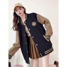 批发棒球服外套女2026秋装新款美式复古学生宽松休闲百搭情侣夹克上衣
