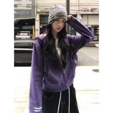 批发【薄款 纯棉华面复合】2025新款卫衣女秋冬设计感<b class='q'>开衫</b>