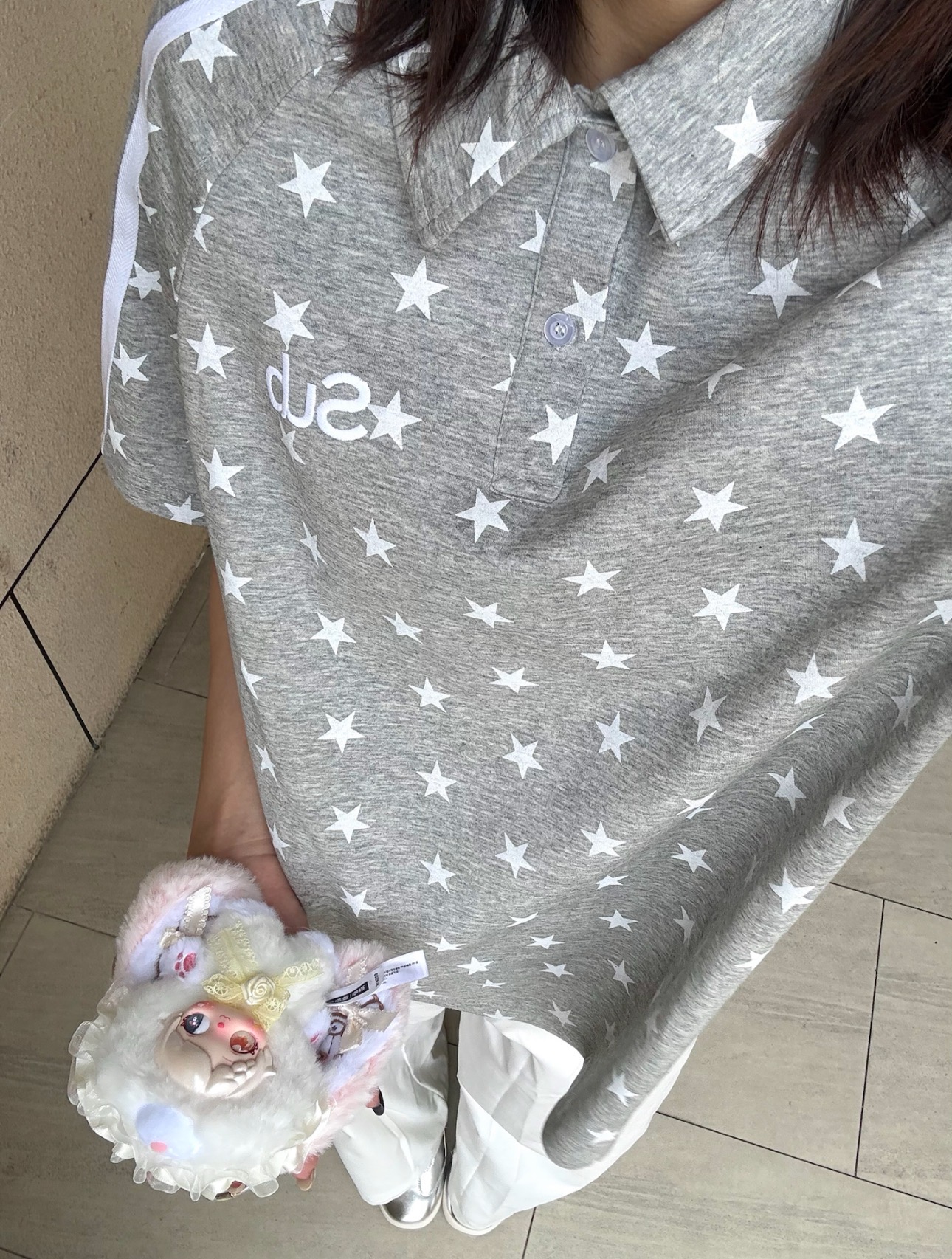 자수 패치 네리 가게 천 순면 220 그램 빗질하다 닫기 반팔 t 셔츠 여성