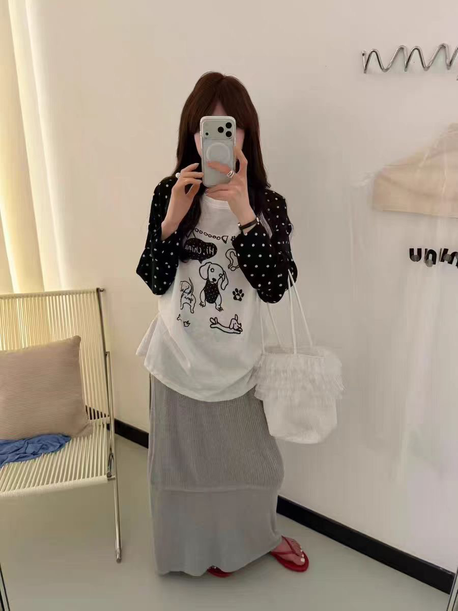 라이 경기 서울 눈꽃 얼음 차가운 면 165 그램 헝겊 차가운 미끄러짐 긴팔 자외선 차단 블라우스