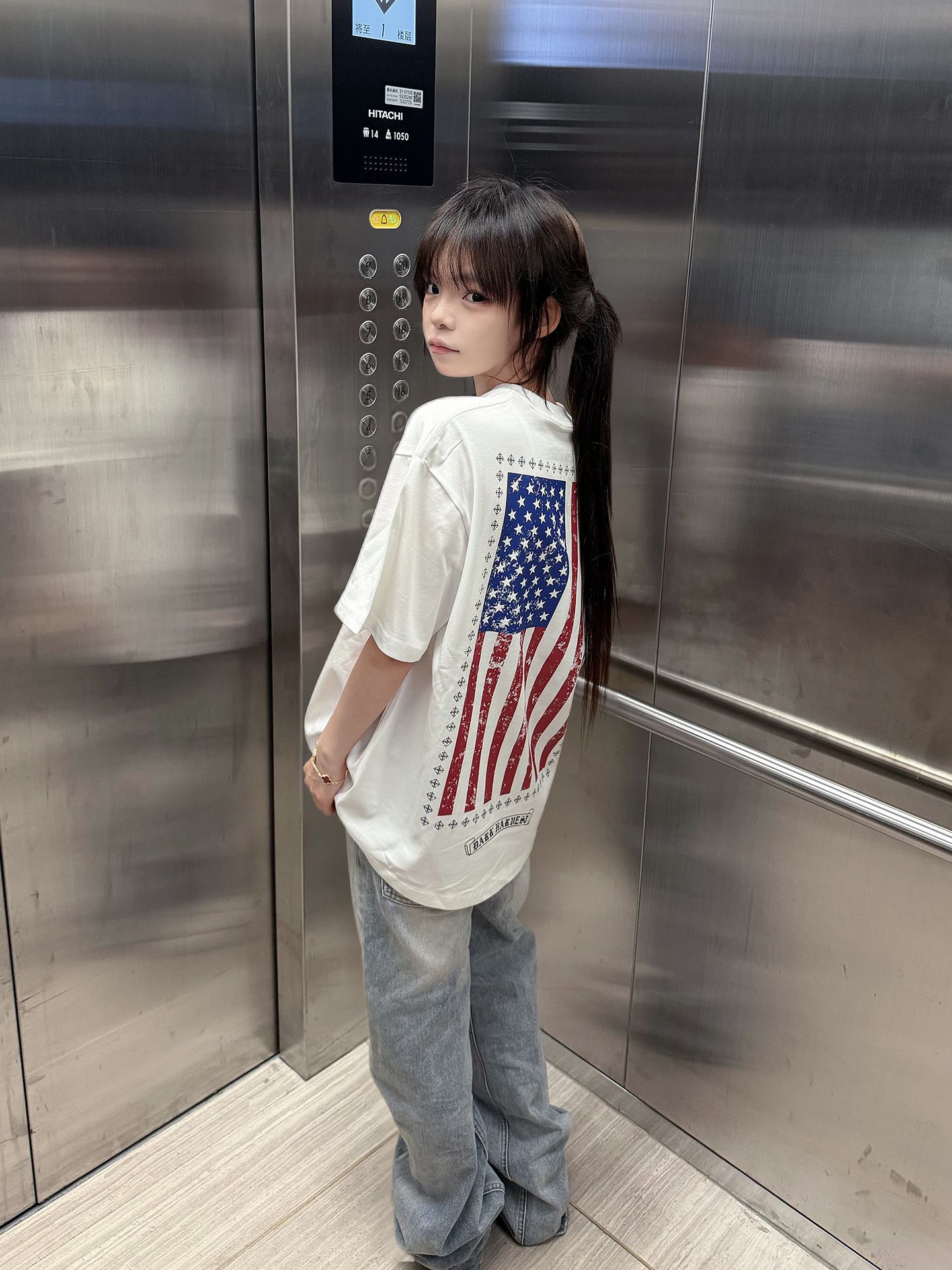 원본 솜씨 19 지점 220 그램 순면 반팔 티셔츠 여성