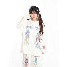 批发可爱小女孩满印星星翅膀防晒衣女<b class='q'>甜美</b>小众设计感