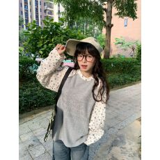 批发原版做工【6535华夫格250克】长袖T恤女