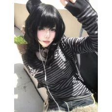 批发美式上上签Y2K千禧风条纹V领情侣骷髅烫钻<b class='q'>街头</b>设计感正肩男女长袖