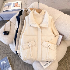 批发小个子立领马甲女2025<b class='q'>夏</b>季新款时尚洋气减龄坎肩大码背心马夹外套