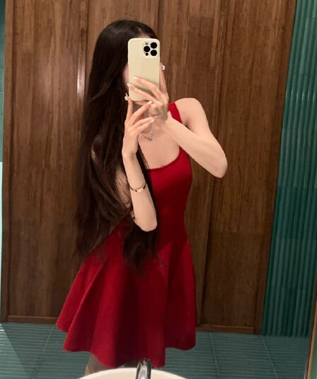 백조 키스 순수한 욕망 핏 스타일 흔들다 꽃밭 진자 순수한 광장 칼라 슬립 여성 드레스