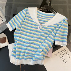 批发2026年夏季<b class='q'>韩版</b>时髦洋气减龄小香风冰丝针织上衣女