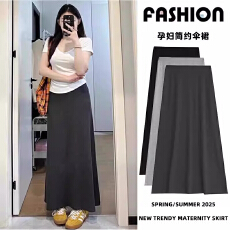 批发孕妇装春夏宽松可调节半身裙孕妇垂坠感修身显瘦包臀裙春秋长裙女