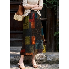 批发【锦绣交辉/百家衣图腾/福气汇聚】非遗花萝香云纱A摆<b class='q'>真丝</b>半<b class='q'>裙</b>の